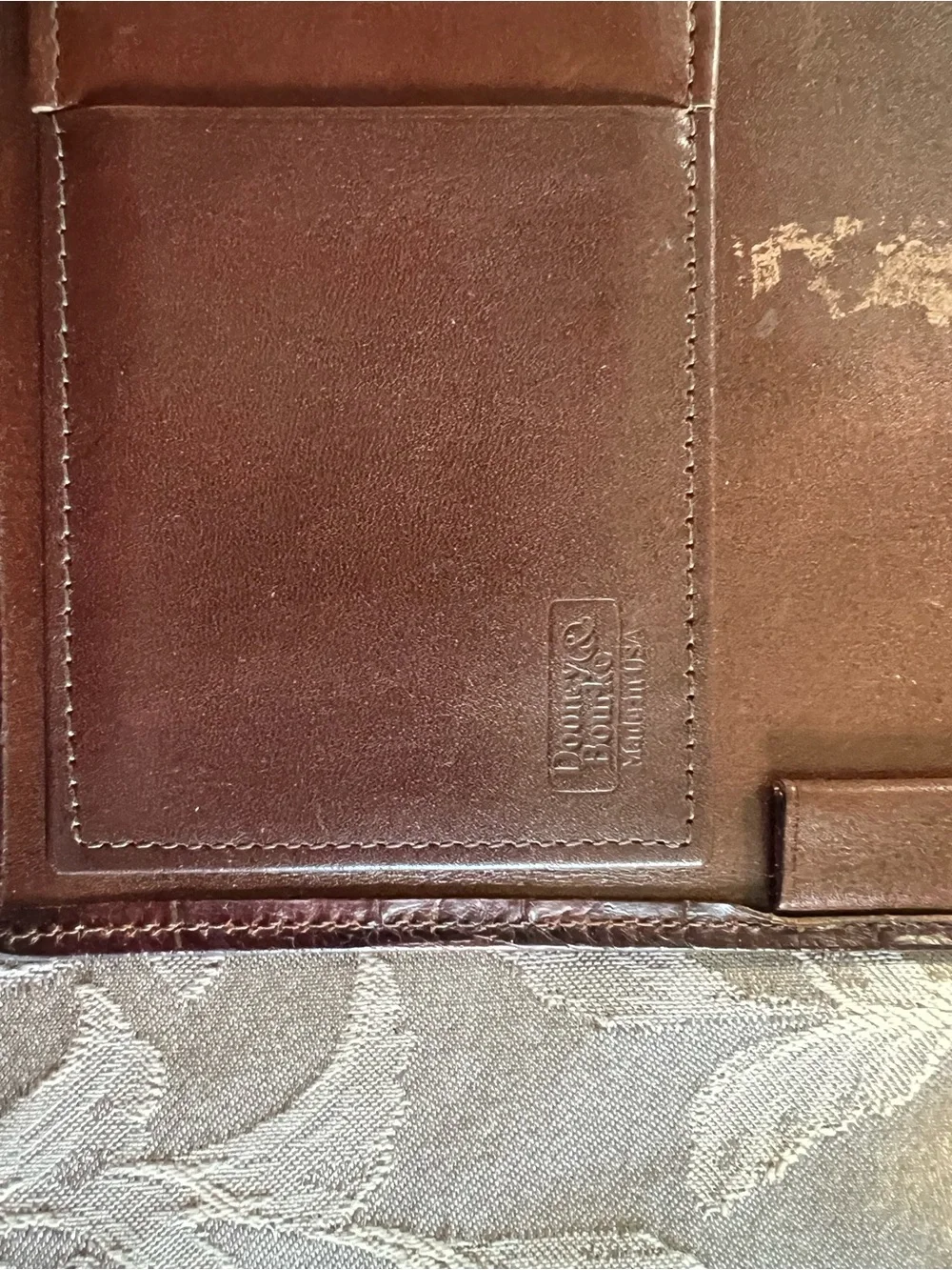 Brown Croc-Embossed Leather Organizer Folio - Classic